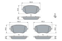 Bremsbelagsatz, Scheibenbremse
