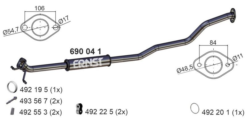 Mittelschalldämpfer