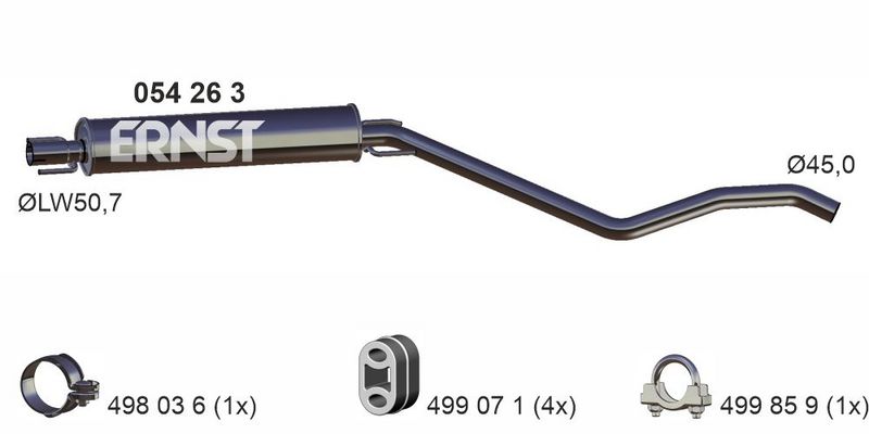 Mittelschalldämpfer