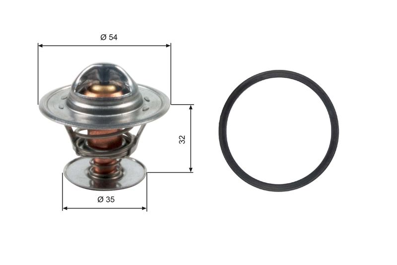 Thermostat, Kühlmittel