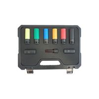 Impact socket set for wheel bolts
