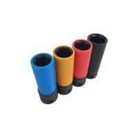 Impact socket set for wheel bolts